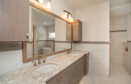 Custom wood cabinets for bathroom vanities in Faribault, MN