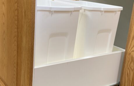 Custom pull out cabinet for kitchen garbages
