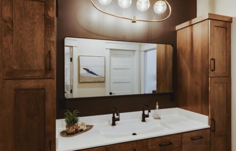 Custom wooden vanity cabinets
