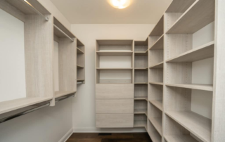 Custom storage cabinets for walk-in closet